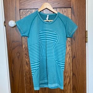 striped lululemon swiftly tech tee short sleeved